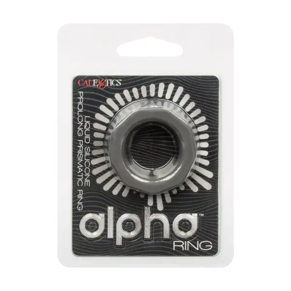 Alpha Liquid Silicone Prolong Prismatic Ring - Gray best cock ring for men - additional view