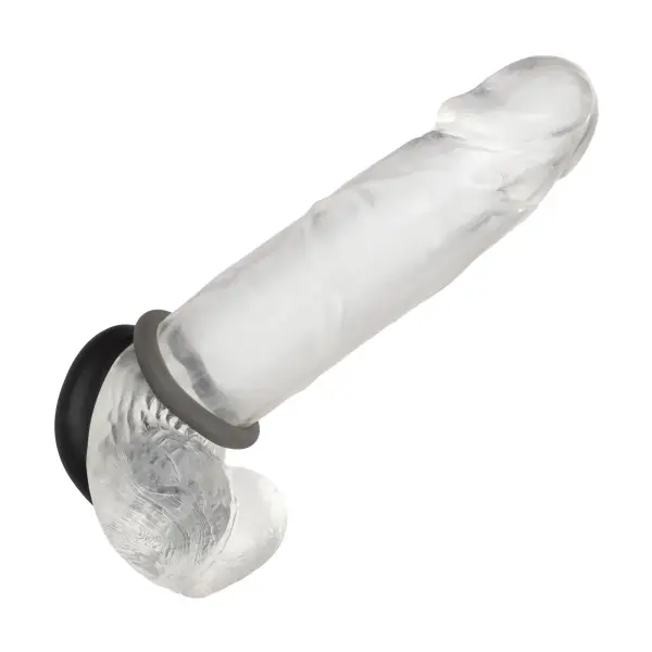 Alpha Liquid Silicone Prolong Set of 2 - Black/gray cock ring - product detail