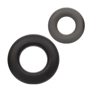 Alpha Liquid Silicone Prolong Set of 2 - Black/gray cock ring - packaging view