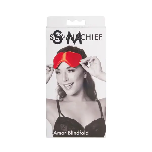 Amor Blindfold - Red bondage blindfold - packaging view