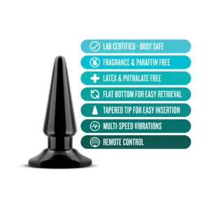 Anal Adventures - Basic Vibrating Anal Pleaser - Black vibrating anal balls - alternate angle