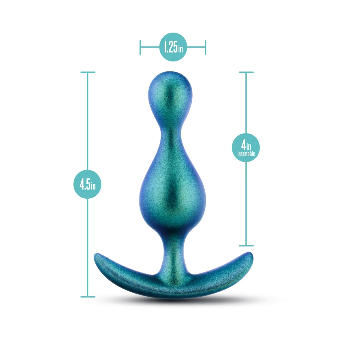Anal Adventures Matrix - Photon Plug - Neptune Teal - butt plug - product image 2