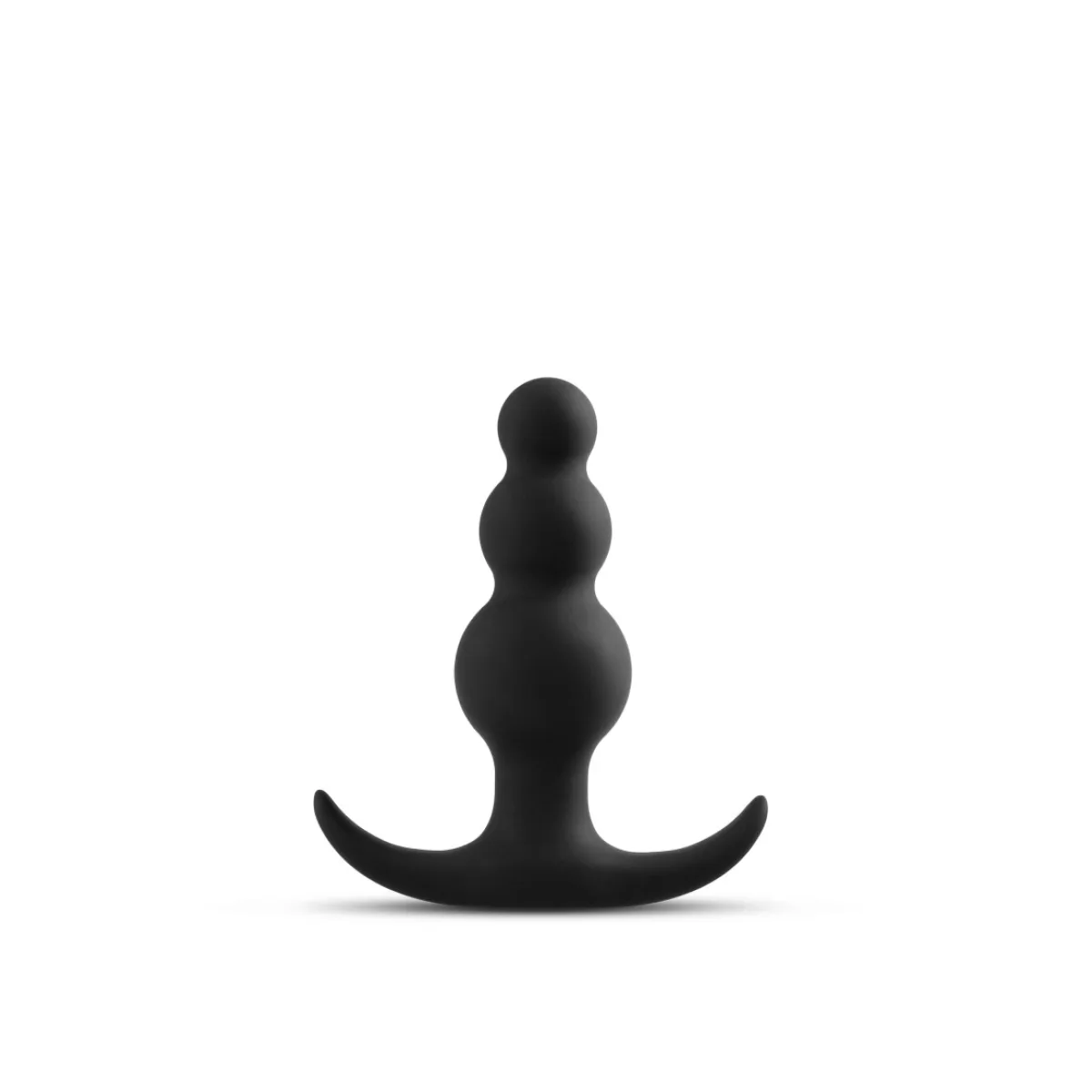 Anal Adventures Platinum - Beaded Plug - Black beginner prostate massager - alternate angle