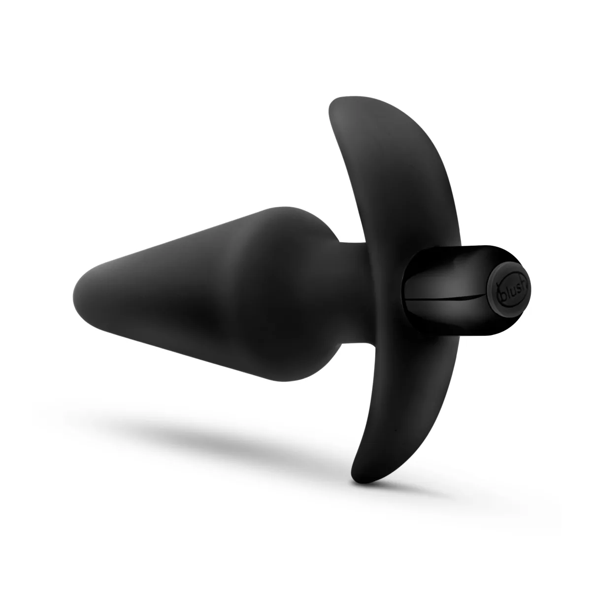 Anal Adventures Platinum - Silicone Vibrating Plug - Black vibrating butt plug - main product image