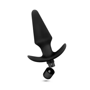 Anal Adventures Platinum - Silicone Vibrating Plug - Black vibrating butt plug - product image 3