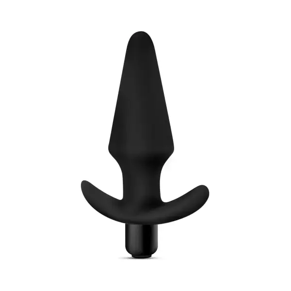 Anal Adventures Platinum - Silicone Vibrating Plug - Black vibrating butt plug - product image 6