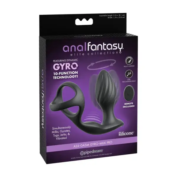 Anal Ass-Gasm Gyro-Milk Pro - Black best prostate massager - main image Anal Ass-Gasm Gyro-Milk Pro - Black best prostate massager - main image