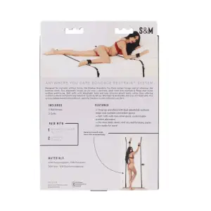 Anywhere You Dare Bondage Restraint System - Black bed bondage kit - alternate angle