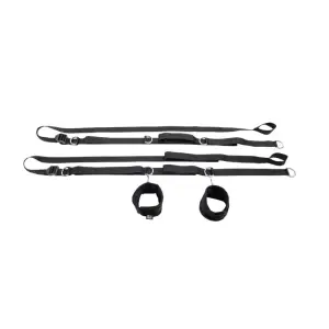 Anywhere You Dare Bondage Restraint System - Black bed bondage kit - detail view