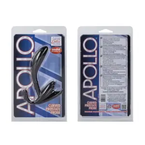 Apollo Curved Prostate Probe - Black prostate massager toy - alternate angle