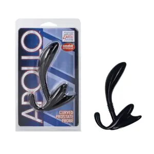 Apollo Curved Prostate Probe - Black prostate massager toy - product detail