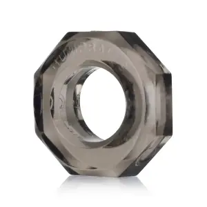 Atomic Jock Humpballs Cockring - Smoke adjustable cock ring - alternate angle
