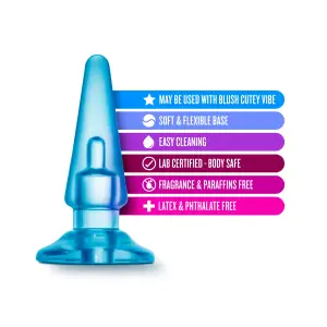 B Yours - Basic Anal Plug - Blue - butt plugs - product image 4