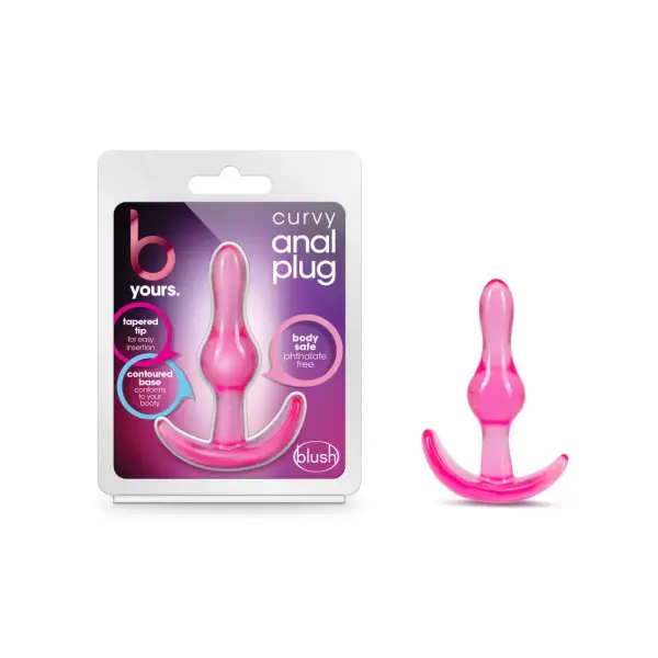 Additional view of the pink B Yours Curvy Anal Plug