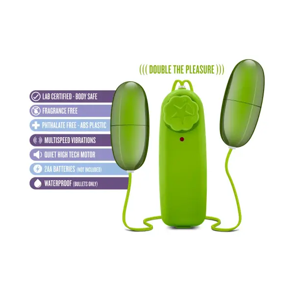B Yours Double Pop Eggs - Lime egg vibrator - product image 4