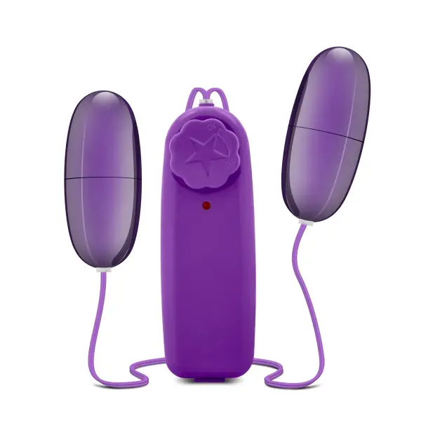 B Yours Double Pop Eggs - Plum 1 B Yours Double Pop Eggs - Plum egg vibrator - product image 2