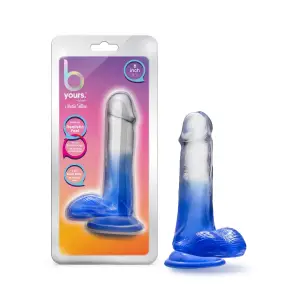 B Yours - Stella Blue - 6 Inch Dildo - Blue 8 B Yours - Stella Blue - 6 Inch Dildo - Blue - harness compatible dildo - product image 3