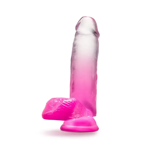 B Yours - Sugar Magnolia - 7 Inch Dildo - Fuchsia - strap on dildo harness - product image 6