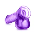 B Yours Sweet N Hard 2 - Purple - harness compatible dildo - main product image