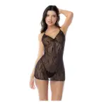 Babydoll and Matching Thong - Small/medium - Black babydoll lingerie - main product image