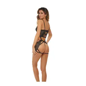 Bad Behavior 2 Pc Chemise Set - Small/medium - Black chemise lingerie - main product image