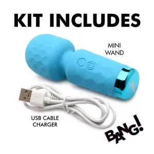 10x Mini Silicone Wand - Blue - view 3
