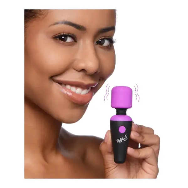 Bang - 10x Vibrating Mini Silicone Wand - Purple - view 1