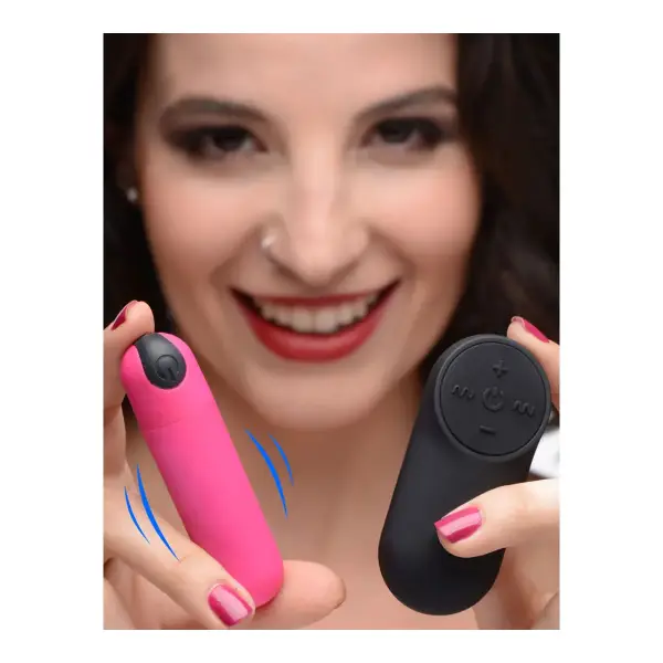 Bang Vibrating Bullet With Remote Control - Pink - remote bullet vibrator - product image 4