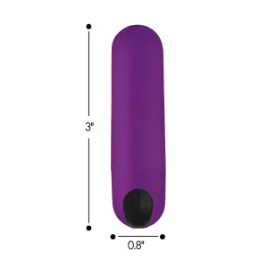 Bang Vibrating Bullet With Remote Control - Purple - wireless bullet vibrator - product image 4