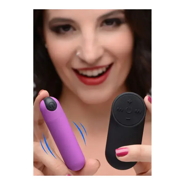 Bang Vibrating Bullet With Remote Control - Purple - wireless bullet vibrator - product image 5
