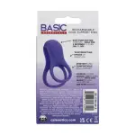 Basic Essential Rechargeable Dual Support Ring - Purple - double vibrating cock ring - main product image