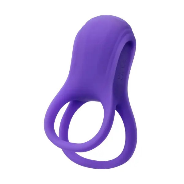 Basic Essential Rechargeable Dual Support Ring - Purple - double vibrating cock ring - product image 3