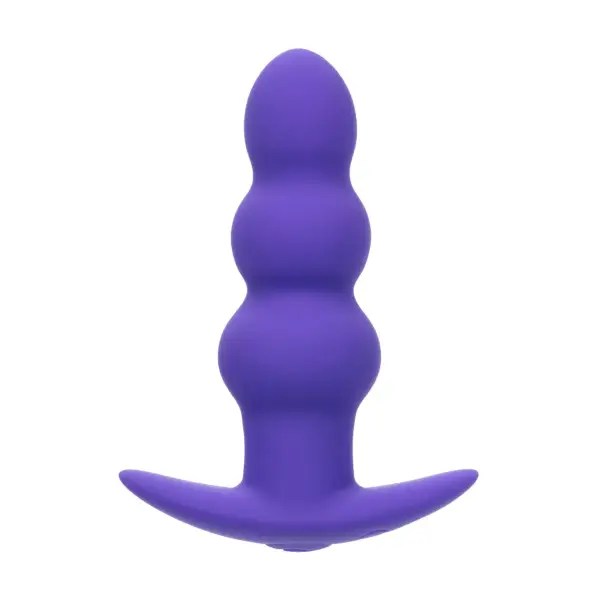 Basic Essentials Rechargeable Beaded Probe - Purple vibrating anal toy - product detail