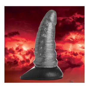 Beastly Tapered Bumpy Silicone Dildo - Silver - view 1