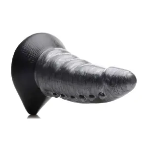 Beastly Tapered Bumpy Silicone Dildo - Silver - view 6