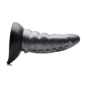 Beastly Tapered Bumpy Silicone Dildo - Silver - view 7