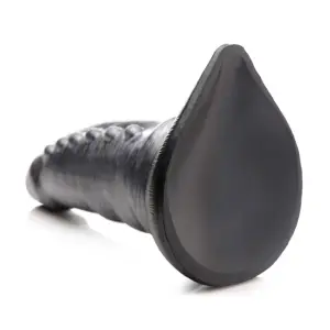 Beastly Tapered Bumpy Silicone Dildo - Silver - view 8