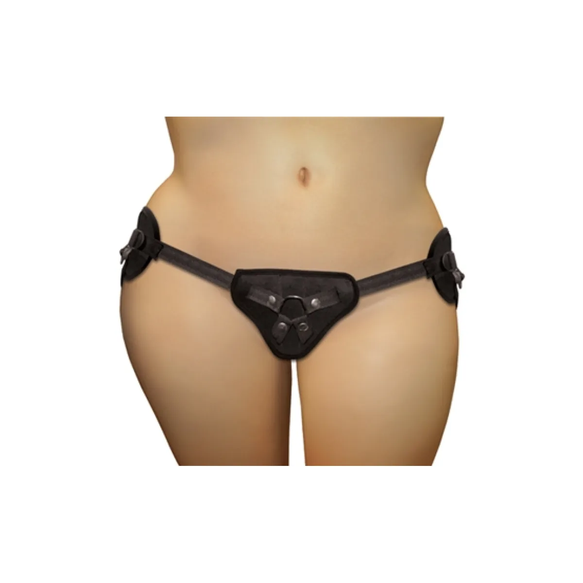 Beginners Strap on - Plus Size - Black - strap on dildo harness - main product image