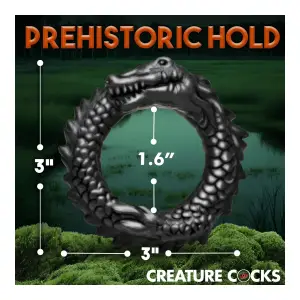Black Caiman Silicone Cock Ring - Black cock ring set - packaging view