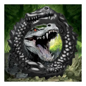 Black Caiman Silicone Cock Ring - Black cock ring set - additional view