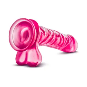 B Yours - Basic 8 - Pink - harness compatible dildo - main product image