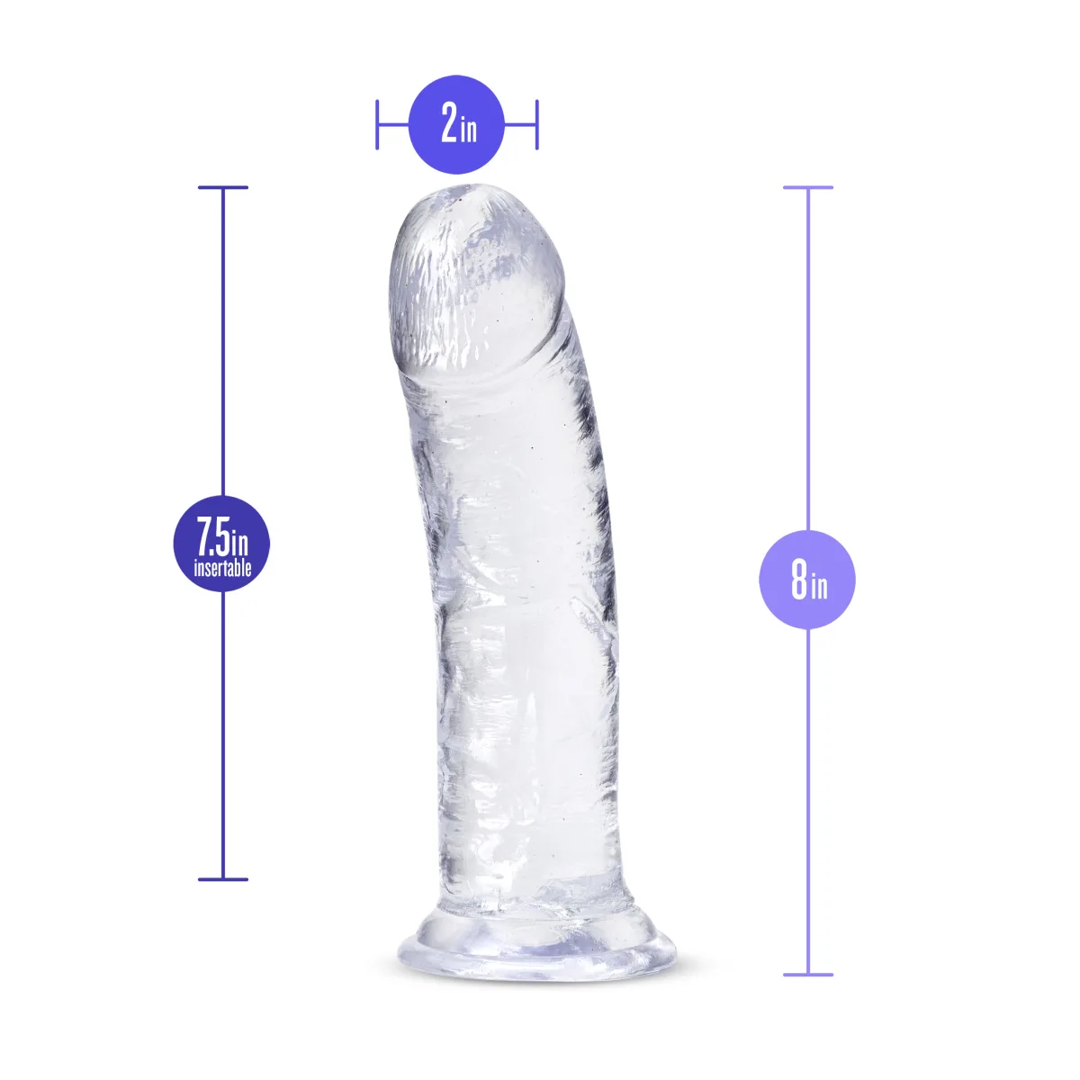 B Yours Plus - Roar N Ride - Clear - harness compatible dildo - product image 2