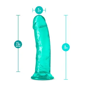 B Yours Plus - Roar n' Ride - Teal - harness compatible dildo - product image 3