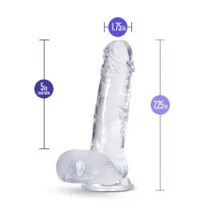 Blush B Yours Plus Rock N Roll 17 B Yours Plus - Rock N Roll - Clear - harness compatible dildo - product image 6