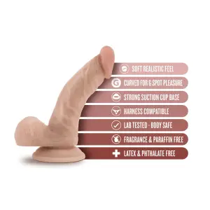 Dr. Skin - Dr. Stephen - 6.5 Inch Dildo With Balls - Beige - harness compatible dildo - product image 2