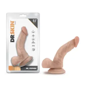 Dr. Skin - Dr. Stephen - 6.5 Inch Dildo With Balls - Beige - harness compatible dildo - product image 3