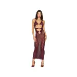 Bodystocking Gown and Shrug Dmnd - One Size - Cherry Lacquer bodystocking - main product image