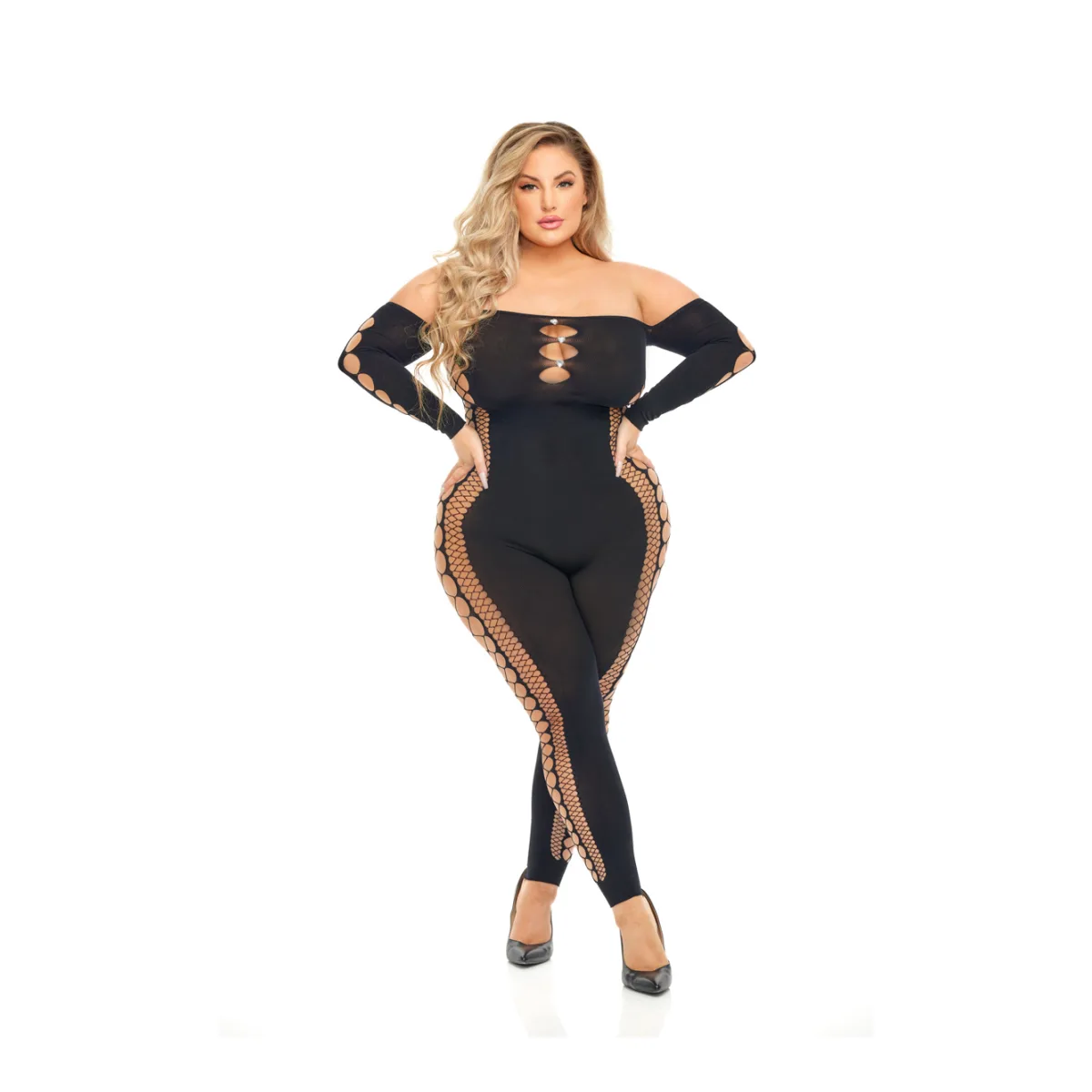 Bodystocking - Queen Size - Black bodystocking - alternate product image