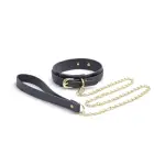 Bondage Couture - Collar and Leash - Blue collar and leash set - main product image