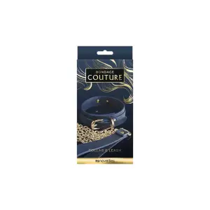 Bondage Couture - Collar and Leash - Blue collar and leash set - product detail